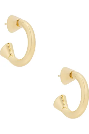 Bottega Veneta Hoop Earrings in Yellow Gold - Metallic Gold. Size all.
