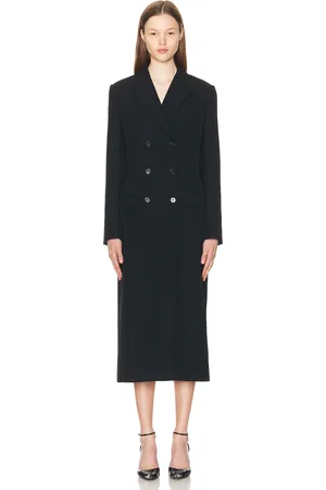 The Row Woody Coat in Black - Black. Size 4 (also in ).