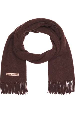 Acne Studios Classic Fringed Scarf in Brown Melange - Brown. Size all.