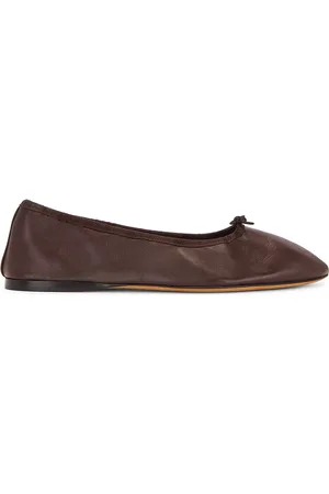 The Row Awar Ballerina Flat in Dark Brown - Chocolate. Size 36 (also in 39).