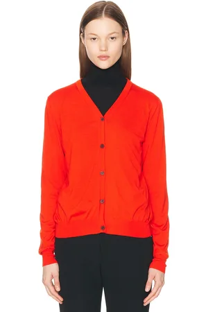 The Row Hotie Cardigan in Firetruck - Red. Size M (also in XL, XS).