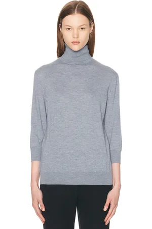 The Row Hevos Top in Chambray Melange - Grey. Size L (also in S).