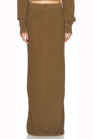 AYA MUSE Castu Skirt in Olive - Olive. Size L (also in M, S).