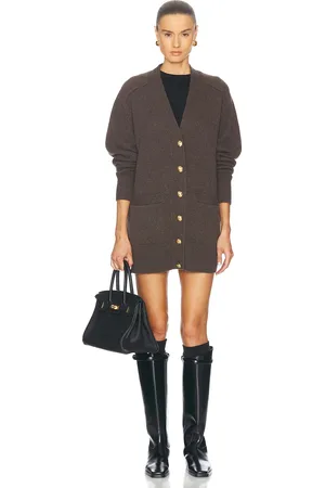 NILI LOTAN Jaycee Cardigan in Caffe Melange - Brown. Size L (also in ).