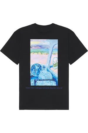 J.W.Anderson Anchor Embroidery Back Print T-Shirt in Black - Black. Size L (also in ).