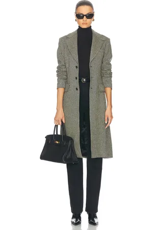 Ralph Lauren Herringbone Coat in Black & Cream Herringbone - Grey. Size 2 (also in ).