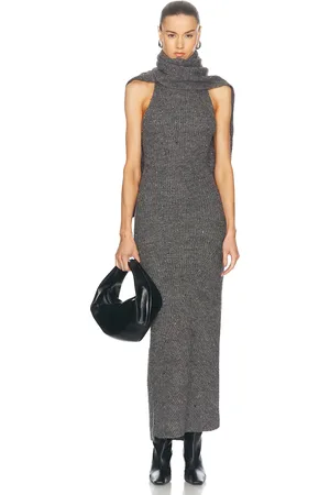 Nicholas Kiandra Sleeveless Turtleneck Knit Dress in Charcoal - Charcoal. Size L (also in S, XS).