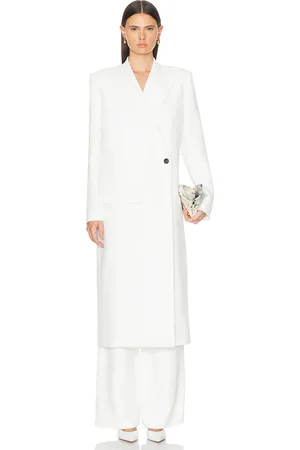 Khaite Cobble Coat in Chalk - White. Size 8 (also in ).