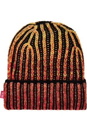 Diesel Birby Beanie in Scarlet - Orange. Size all.