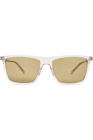 Saint Laurent SL 668 Sunglasses in Beige & Brown - Beige. Size all.