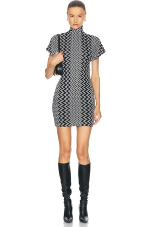 Missoni Zig Zag Short Dress in Black & White - Black. Size 40 (also in ).