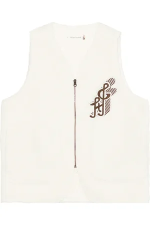 HONOR THE GIFT Teddy Notes Vest in Cream - Cream. Size L (also in XL/1X).