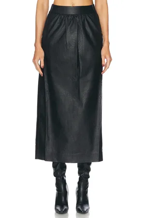 JOHANNA ORTIZ Fantastique Midi Skirt in Black - Black. Size 0 (also in 2, 6).
