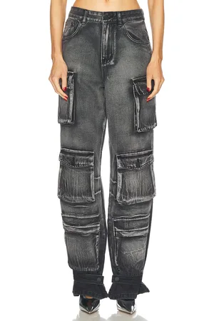 RTA Lea Cargo Jean in Charcoal Smoke - Charcoal. Size 24 (also in 26).