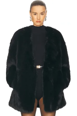 Retrofete Heiress Faux Fur Jacket in Black - Black. Size XL (also in ).