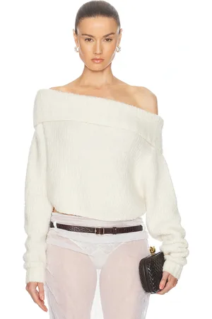CHRISTOPHER ESBER Boucle Knit Shrug in Cream - Cream. Size S (also in ).