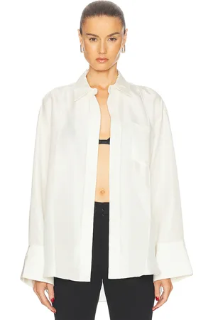Heirlome Francis Shirt in Ivory - Ivory. Size L (also in M, S).