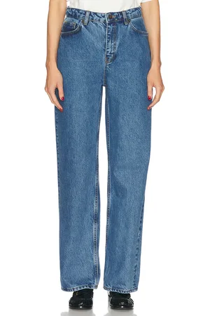 Skall Studio Maddy 32 Straight Leg in Washed Mid Blue - Denim-Medium. Size 24 (also in 25, 26, 27, 28, 30, 31).