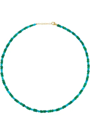 JIA JIA Mini Blue Green Stripe Opal Necklace in Blue & Green - Blue. Size all.