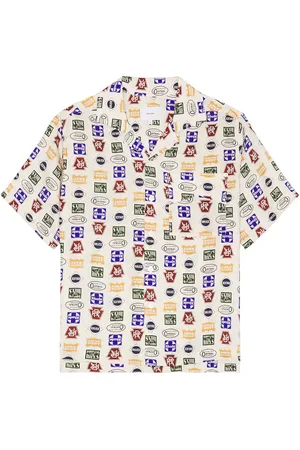Rhude Trucker Print Shirt in Multi - Cream. Size L (also in M).