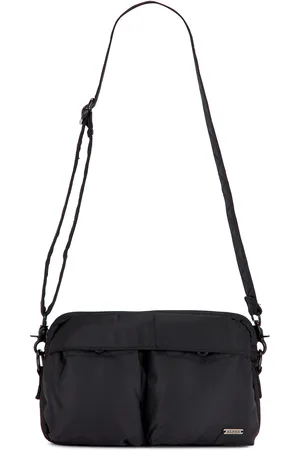 Alpha Industries Nylon Messenger Bag in Black - Black. Size all.