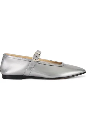 Le Monde Beryl Ballet Leather Mary Jane in Silver - Metallic Silver. Size 35 (also in 36, 37, 38, 39, 40).