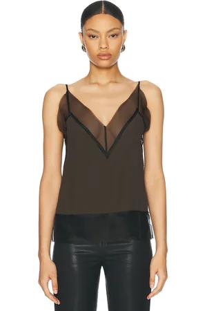 Ami Csole Top in Dark Coffee & Black - Chocolate. Size 34 (also in ).