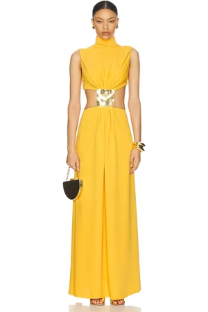 ALEXIS Prague Long Dress in Gold - Yellow. Size XS (also in ).