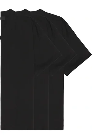 FEAR OF GOD 3-Pack Essential V-Neck Tee in Black - Black. Size L (also in M).