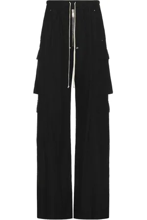 DRKSHDW BY RICK OWENS Double Cargo Jumbo Belas in Black - Black. Size M (also in S, XL/1X).
