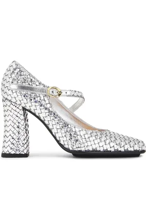 Bottega Veneta Step Pump in Silver - Metallic Silver. Size 36 (also in 36.5, 37, 37.5, 38.5, 39, 39.5, 40).