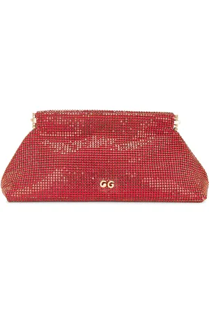 Cult Gaia Lillia Mini Clutch in Garnet - Red. Size all.