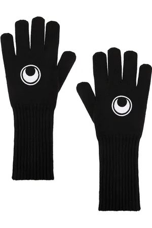 Marine Serre Long Gloves in Black - Black. Size M/L (also in S/M).