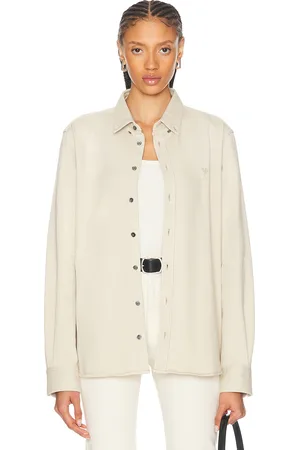 Ami Adc Button Up Top in Off White - Cream. Size L (also in ).