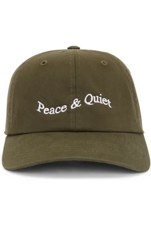Museum of Peace and Quiet Wordmark Dad Hat in Olive - Olive. Size all.