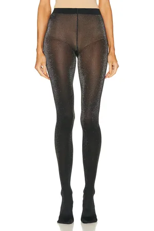 Wolford Stardust Tights in Black & Pewter - Black. Size XS (also in ).