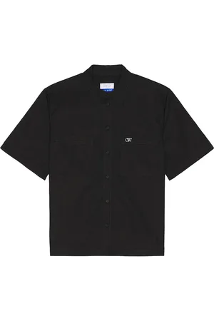 OFF-WHITE Embroidered Summer Heavycot Shirt in Black - Black. Size M (also in XL/1X).