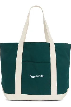 Museum of Peace and Quiet Wordmark Boat Tote in Pine - Green. Size all.