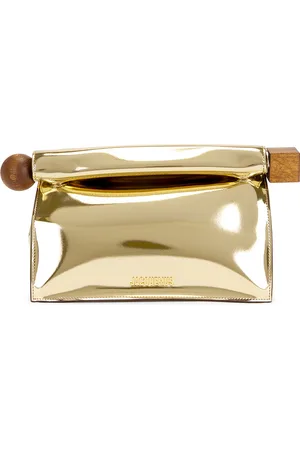Jacquemus La Pochette Rond Carre Bag in Gold - Metallic Gold. Size all.