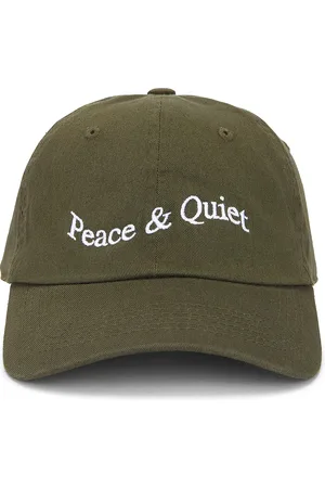 Museum of Peace and Quiet Wordmark Dad Hat in Olive - Green. Size all.