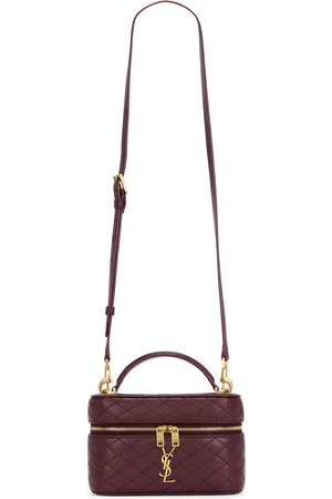 Saint Laurent Vanity Bag With Strap in Hot Wine - Red. Size all.