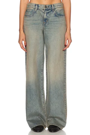 SLVRLAKE Mica Wide Leg in Indigo Rust - Denim-Medium. Size 26 (also in 27, 28, 30, 31, 32).