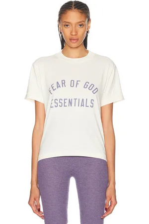 FEAR OF GOD Crewneck T-Shirt in Shell - White. Size L (also in M, S, XS).