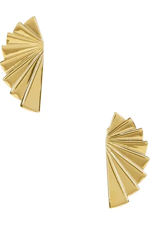 BEN-AMUN Fan Earrings in Gold - Metallic Gold. Size all.