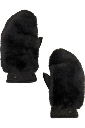 Goldbergh Hill Mittens in Black - Black. Size 7 (also in ).