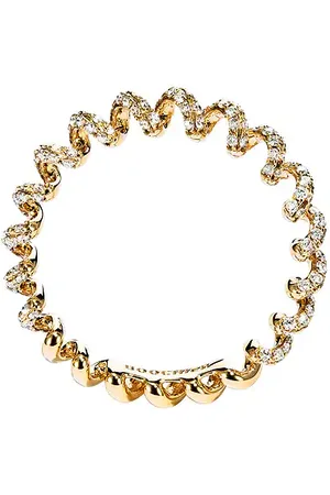 Boochier Slinkee Mini Diamond Ring in Yellow Gold - Metallic Gold. Size 7 (also in 8).