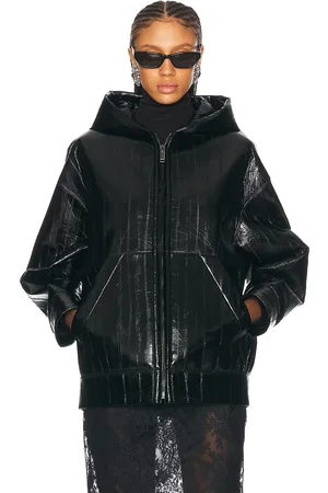 VALENTINO Eel Leather Jacket in Nero - Black. Size 38 (also in ).