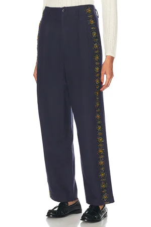 BODE Deco Collage Trouser in Black Blue - Blue. Size 25 (also in 26, 27, 28).