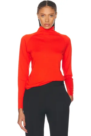 The Row Honna Top in Firetruck - Red. Size M (also in S, XL).