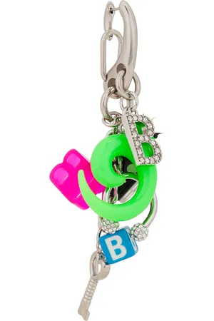 Balenciaga Pigalle Earring in Silver Multicolor - Green. Size all.